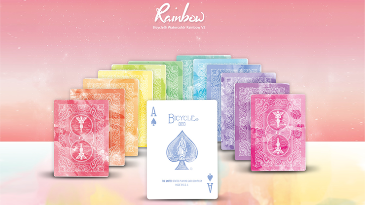 Bicycle Rainbow (Peach) playing cards by TCC | カード,レギュラー